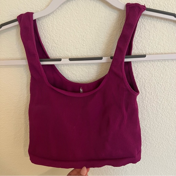 FP Movement by Free People Tops - FP Movement | Ribbed Square Neck Crop Tank Top Magenta